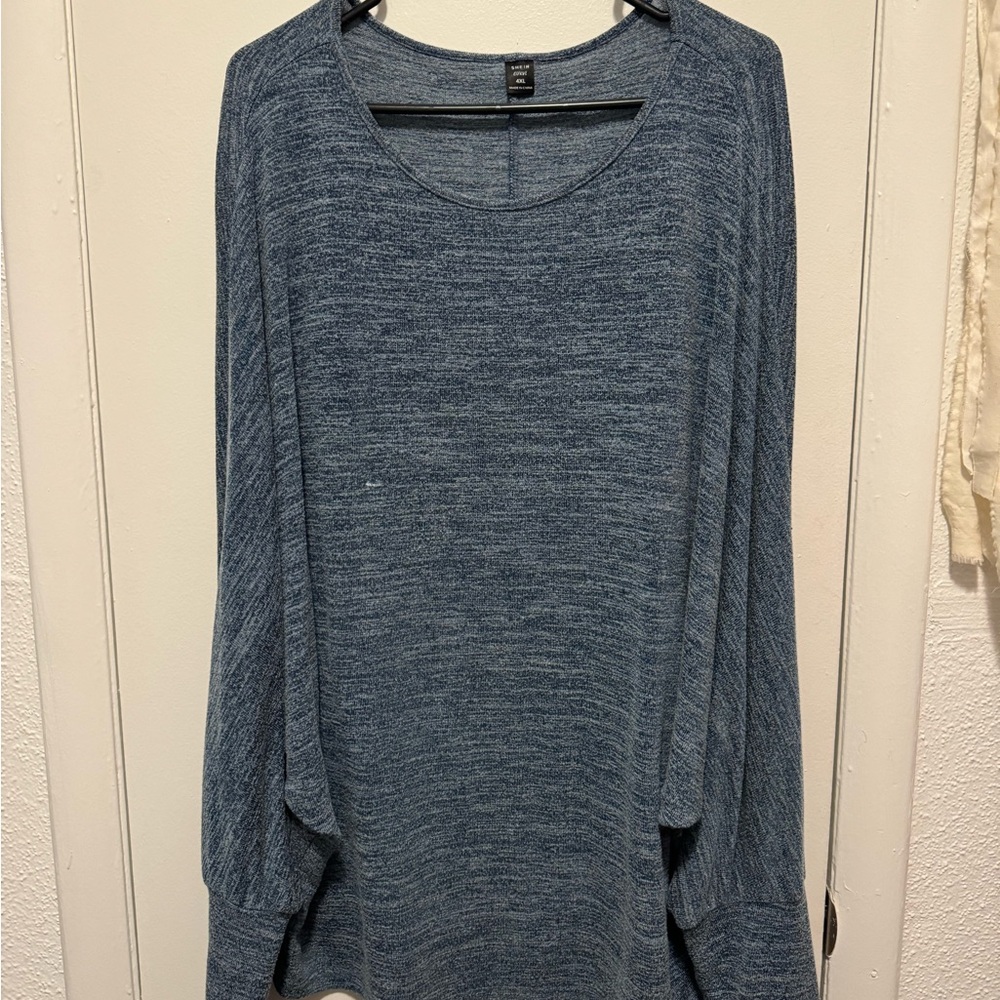 Blue Long Sleeve Top
